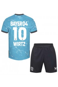 Bayer Leverkusen Florian Wirtz #10 Jalkapallovaatteet Lasten Kolmas peliasu 2023-24 Lyhythihainen (+ Lyhyet housut)